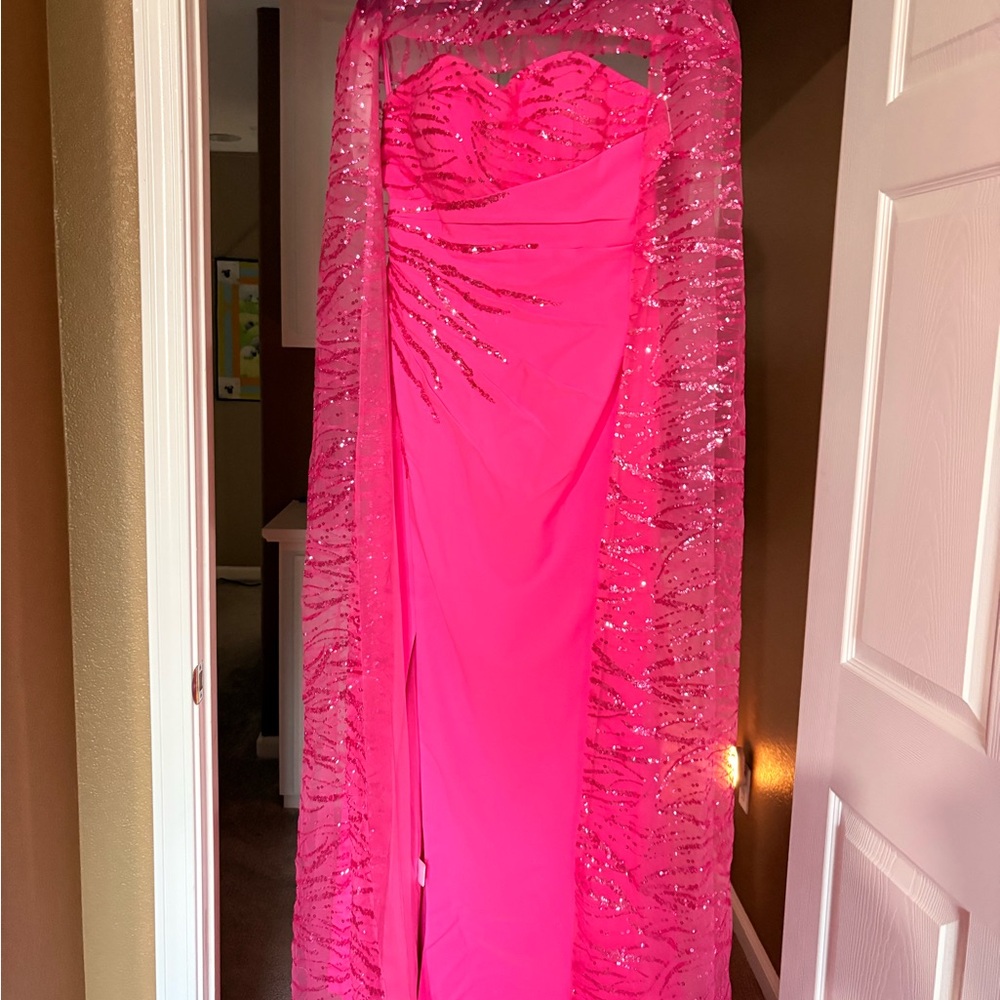 Strapless Pink Evening Gown